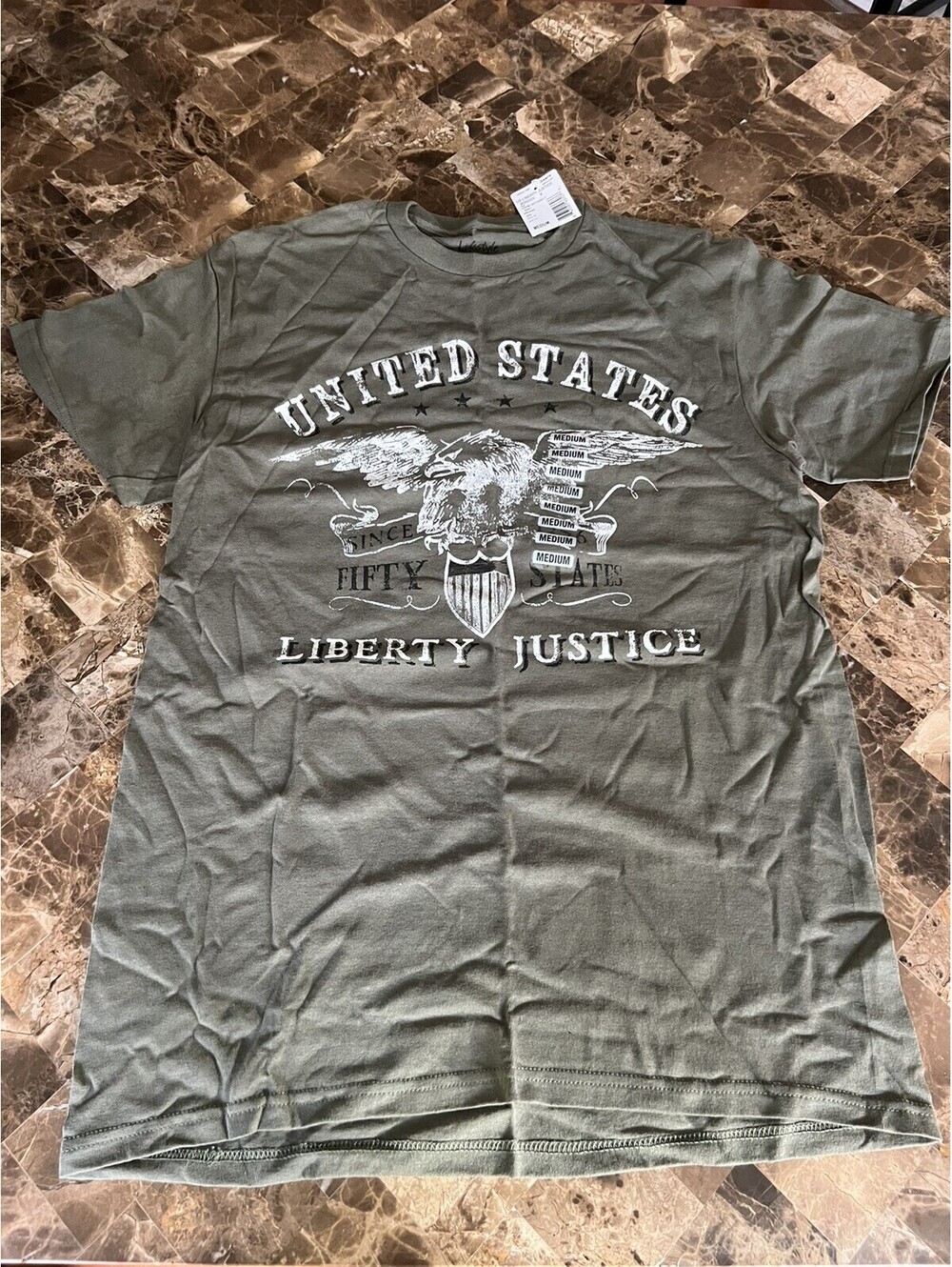 NWT Sears Unites States Liberty and Justice T-shirt size M Casual Tshirt